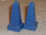 Oil Derrick shakers glazed royal blue